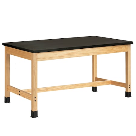 Plain Apron Table, Oak, Wood Frame, Black MPN:P7902BK30N
