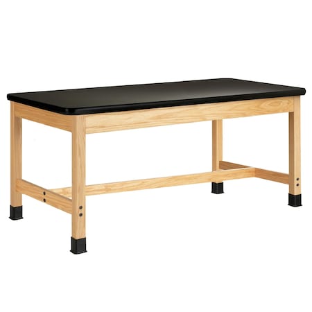 Plain Apron Table, Oak, Wood Frame, Black MPN:P790LBBK30N