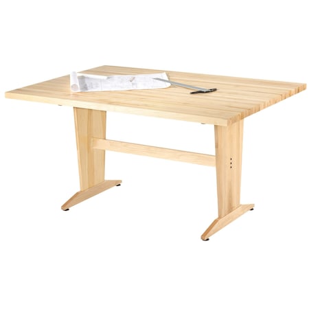 Pedestal Table, Maple, Wood Surface, 72