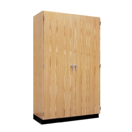 Tall Storage Cabinet, Oak Frame, 6 Shelves MPN:353-4822K