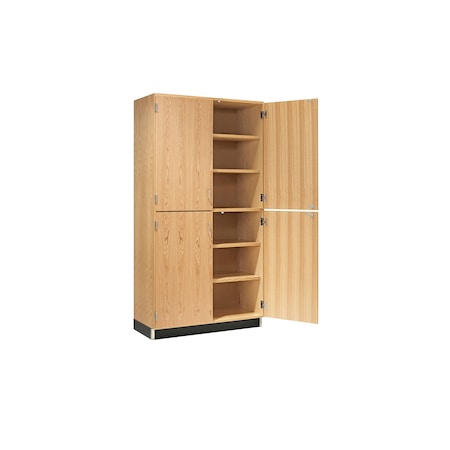 Tall Storage Cabinet, Oak Frame, 6 Shelves MPN:356-3622K