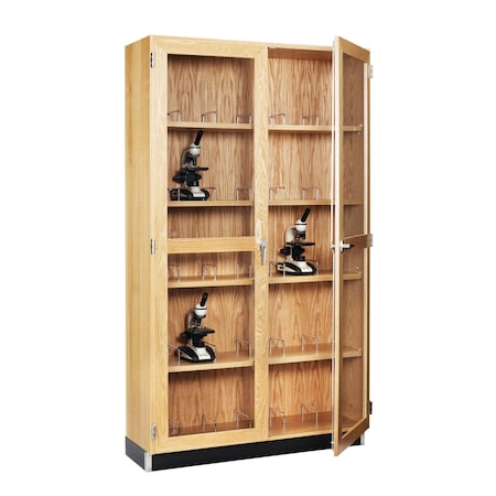 Hardwood, Solid Oak Microscope Storage Case, 36 in W, 84 in H MPN:372-3616K