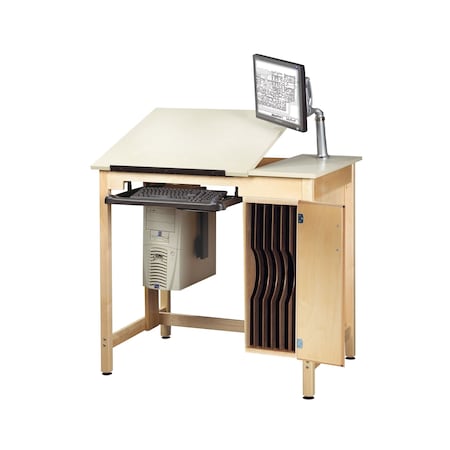 Drawing System Table, Almond, Maple Wood MPN:CDTC-72