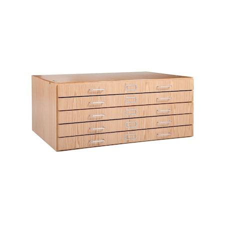 Flat File Storage Cabinet, 5 Drawers MPN:FFS-3624K