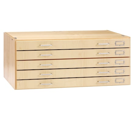 Flat File Storage Cabinet, 5 Drawers MPN:FFS-3624M