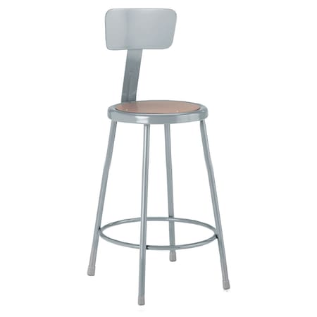 Stool, Backrest, Steel Hb Seat, 24