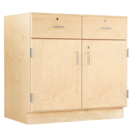 Combo Drawer Base Storage Cabinet, 35 in H, 36 in W, 2 Drawers MPN:106-3622M