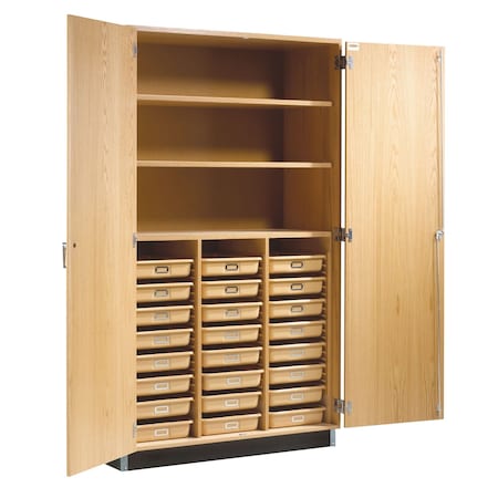 Shelving Storage Cabinet, 84 in H, 48 in W, (1) Fixed, (2) Adjustable Shelves MPN:351-4822K