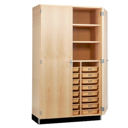 Shelving Storage Cabinet, 84 in H, 48 in W, (1) Fixed, (2) Adjustable Shelves MPN:351-4822M