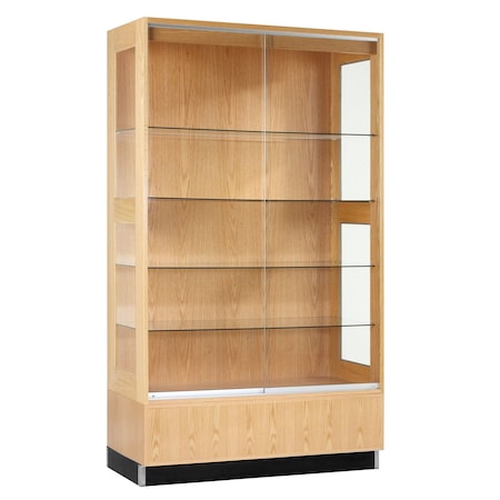 Shelving Storage Cabinet, 84 in H, 48 in W, (1) Fixed, (3) Adjustable Tempered Glass Shelves MPN:380-4822K