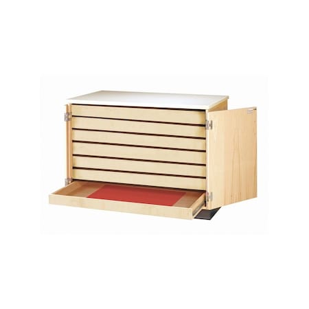 Drawer Storage Cabinet, 36 in H, 50 in W, 7 Drawers MPN:DPSC-50M