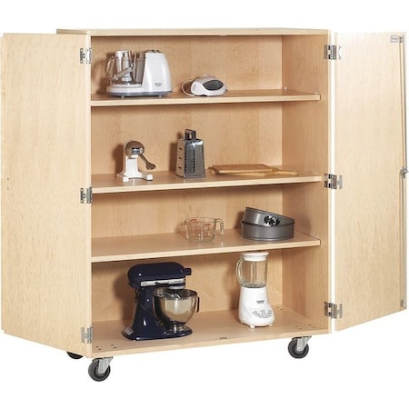 Maple Shelf Storage Mobile Cabinet, Shelving MPN:MSSC-200