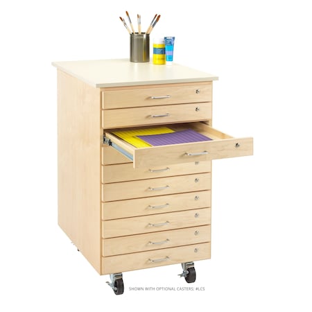 Drawer Storage Taboret, 40-1/4 in H, 24-1/4 in W, 10 Drawers MPN:T-1000