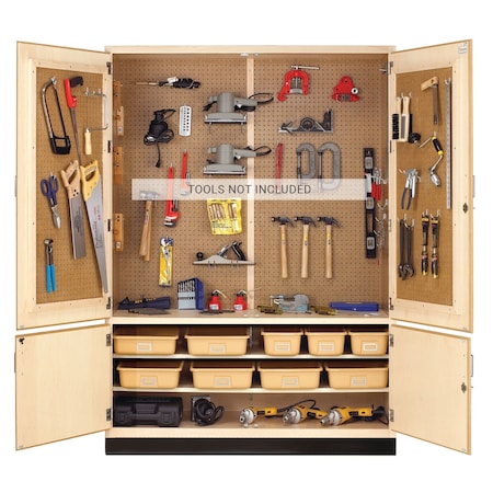Shelving Storage Cabinet, 84 in H, 60 in W, (1) Fixed, (2) Adjustable Shelves MPN:TC-12