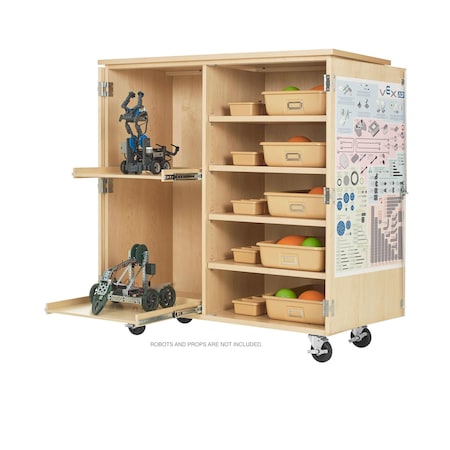Shelving Storage Cabinet, 53 in H, 50 in W, (1) Fixed, (4) Adjustable Shelves, 2 Drawers MPN:VXP-5024M