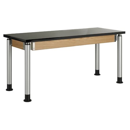 Adjustable Table, Black/Oak, 50