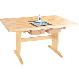Diversified Spaces Perspective Table with 2 Tote Trays 60