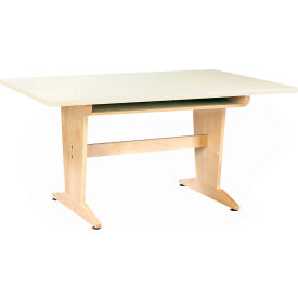 Diversified Spaces Perspective Table with Book Compartment 60