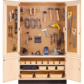 Diversified Spaces Forum Tool Cabinet To Hold Woodworking Tools & Pegs 48
