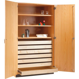 Diversified Spaces Perspective Flat Storage Cabinet with Drawers 48