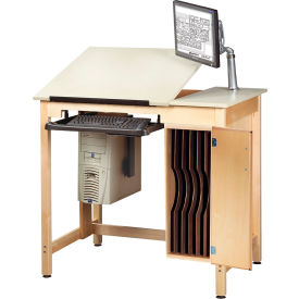 Diversified Spaces Draftsman Drawing Table with Board Storage 42