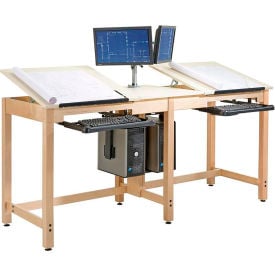 Diversified Spaces Draftsman Two-Station Deluxe Drawing Table 84