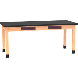 Diversified Spaces DWI-C7152BK30N PerpetuLab Table w/ ChemGuard Top 72