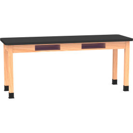 Diversified Spaces DWI-C730LBBK30N PerpetuLab Table w/ Laminate Top 72