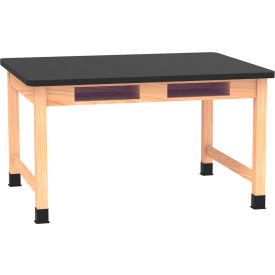 Diversified Spaces DWI-C780LBBK30L PerpetuLab Table with Laminate Top 54