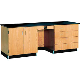 Diversified Spaces Kinectic Instructor Demo Desk with Phenolic Resin Top Oak Red DWI-1114KF