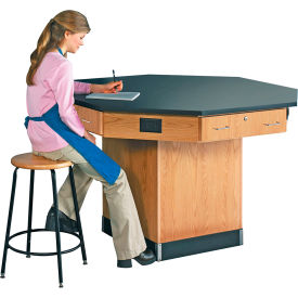 Diversified Spaces Kinetic Octagon Workstation Phenolic Top 56