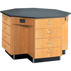 Diversified Spaces Kinetic Workstation Epoxy Top & Drawers 56