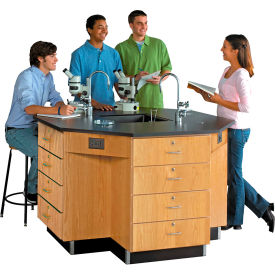 Diversified Spaces Kinetic Workstation Phenolic Top Sink & Drawers 62