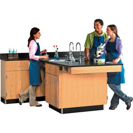 Diversified Spaces Kinetic Perimeter Workstation Epoxy Top & Drawers 90
