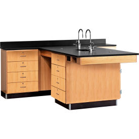 Diversified Spaces Kinetic Perimeter Workstation Epoxy Top & 8 Drawers 90