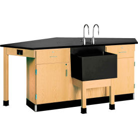 Diversified Spaces Forward Vision I Workstation with Sink & Drawers 96