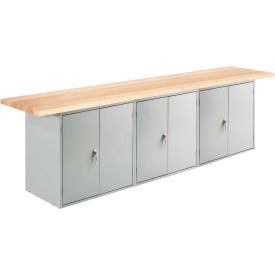 Diversified Spaces Wall Island Workbench 3 Cabinets 120
