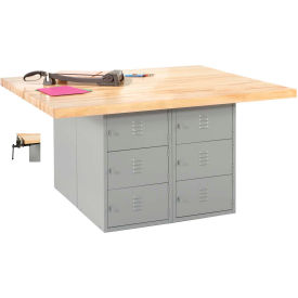 Diversified Spaces 4 Station Workbench 4 Vises 64