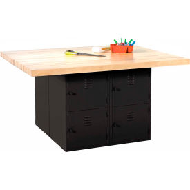 Diversified Spaces 4 Station Workbench 8 Horizontal Lockers 64