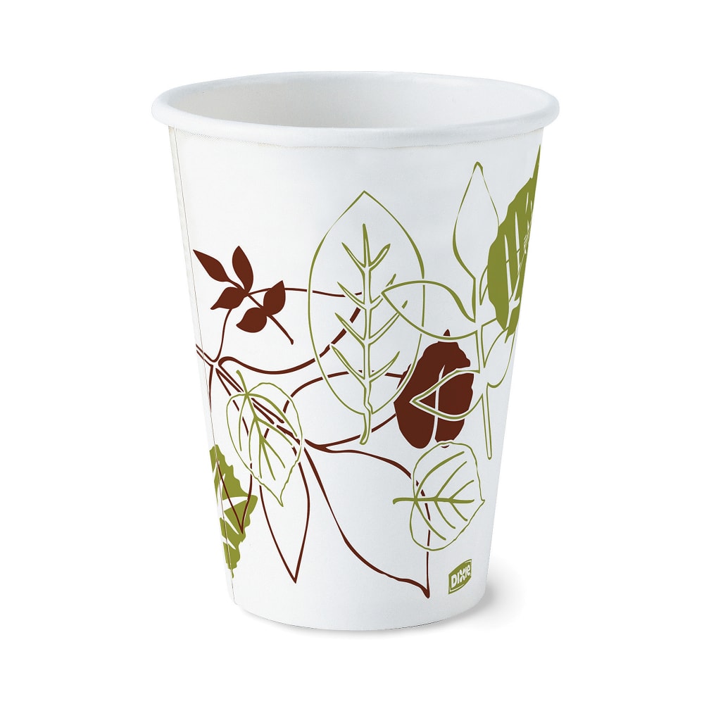 Dixie Paper Hot Cups, 12 oz, Pathways, 1000 Count (50 Cups per Pack, 20 Packs per Case) MPN:2342PATH