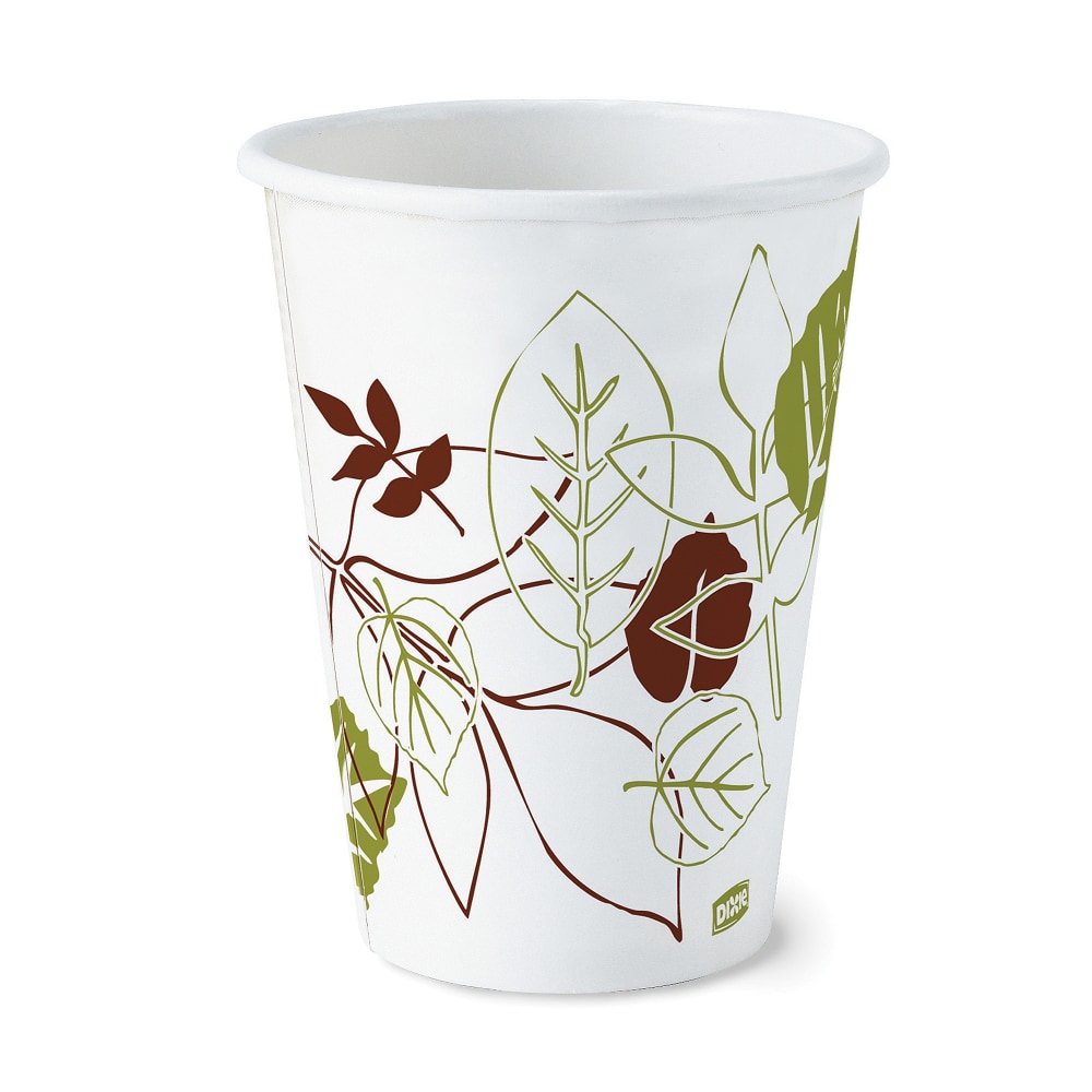 Dixie Paper Hot Cups, 12 Oz., Pathways Design, Pack Of 25 MPN:2342WS