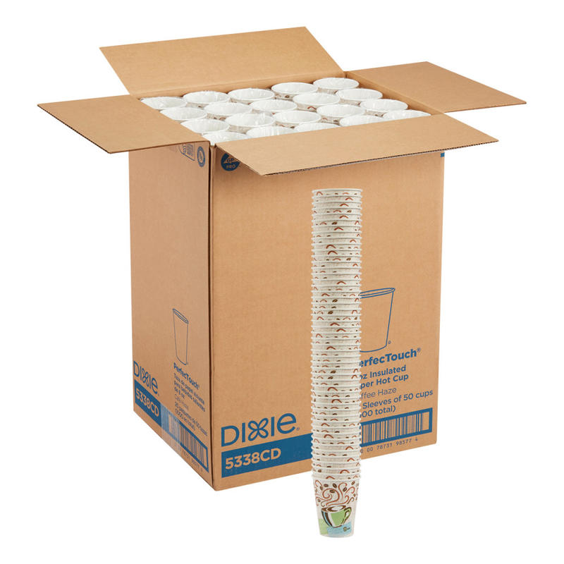 Dixie PerfecTouch by GP PRO Hot Cups, 8 Oz, Box Of 1, 000 Cups MPN:5338CD