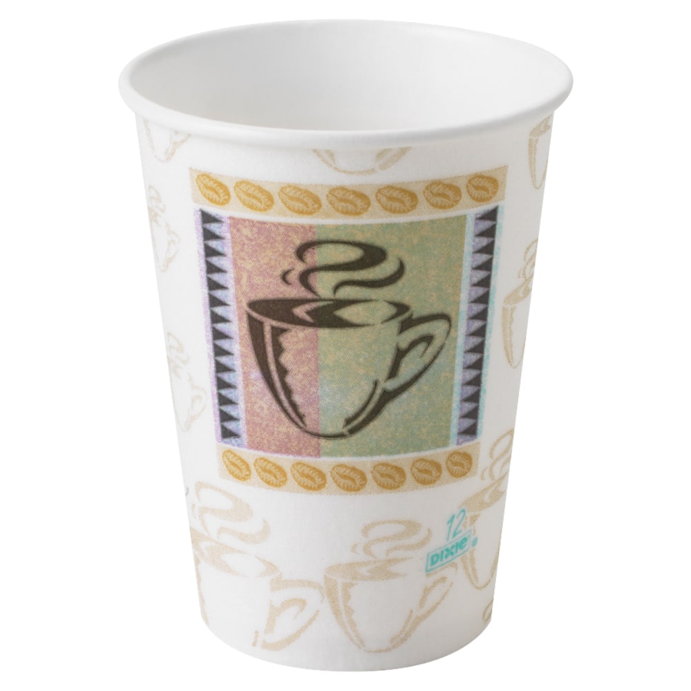 Dixie PerfecTouch Insulated Hot Cups, 12 oz, Coffee Haze, 500 Count (25 Cups Per Pack, 20 Packs Per Case) MPN:5342DXCT
