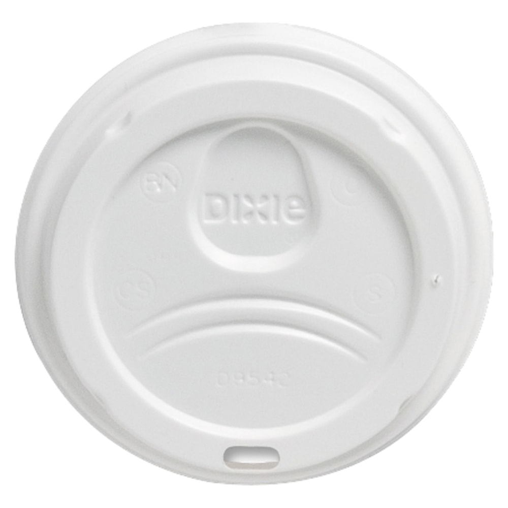 Dixie PerfecTouch Hot Cup Lids, For 10-, 12- And 16-Oz Cups, White, Pack Of 50 Lids MPN:9542500DXEA