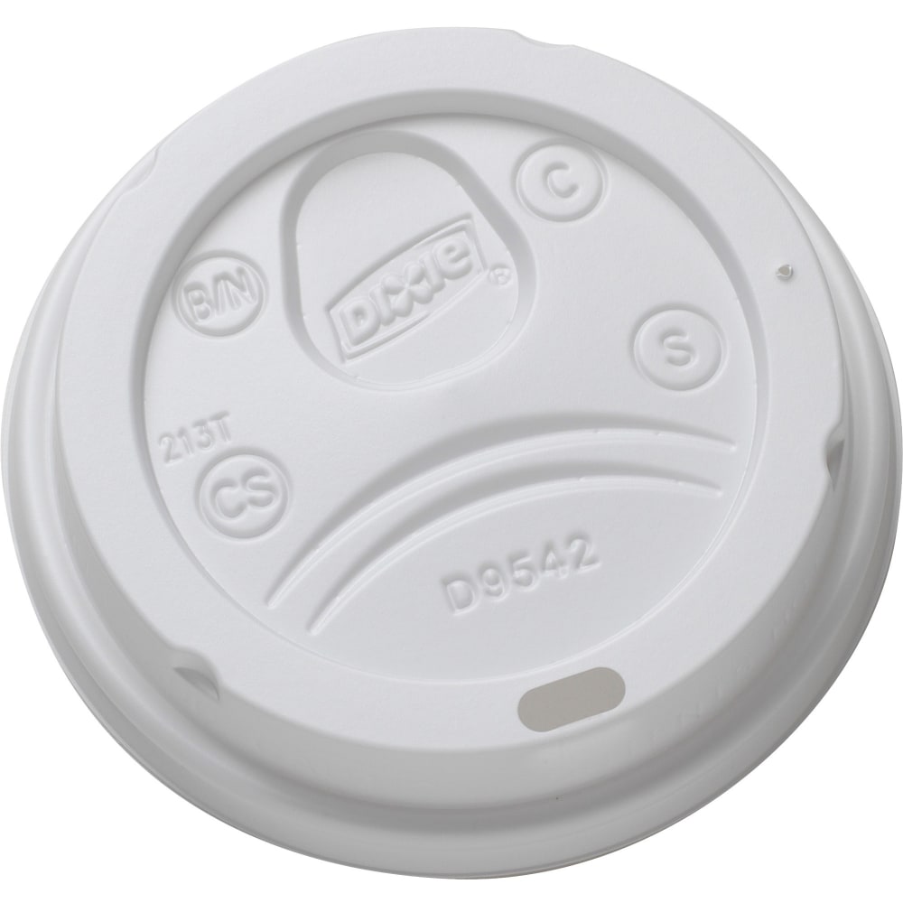 Dixie Large - Cup lid - dome - disposable - white (pack of 100) MPN:D9542