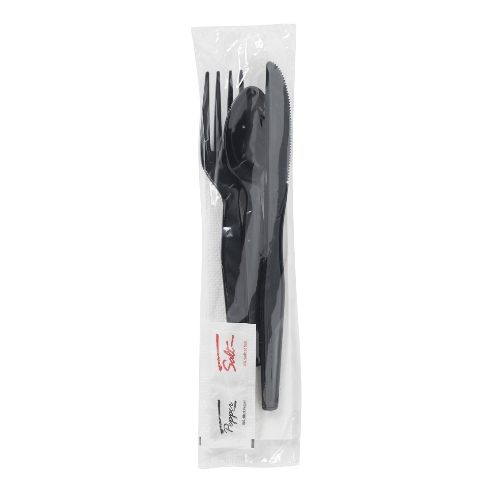 Dixie Wrapped Tableware/Napkin Packets, Black, Carton Of 250 Packets MPN:CH56NSPC7