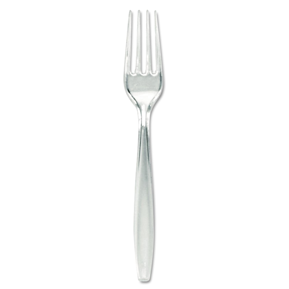 Dixie Heavyweight Plastic Forks, Clear, Pack Of 1, 000 Forks MPN:FH017