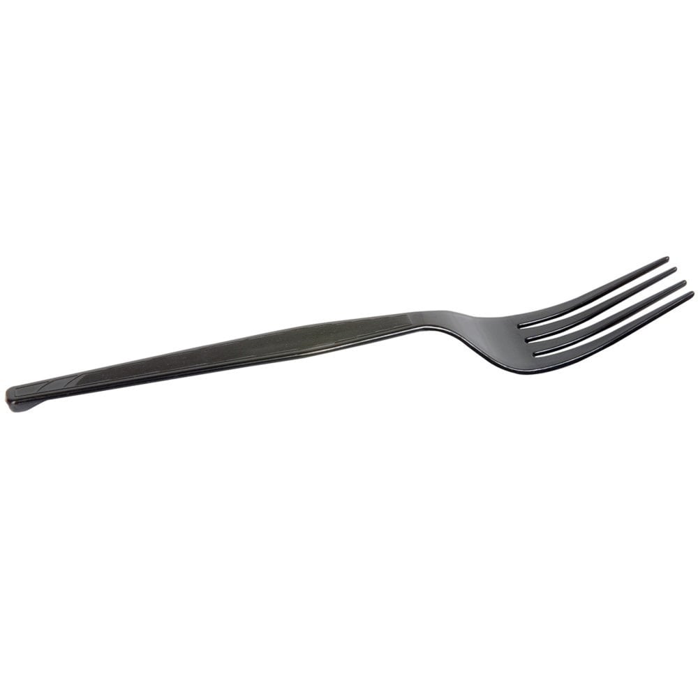 Dixie Medium-Weight Polystyrene Disposable Forks, 6.104inL, Black, 1000 Per Case MPN:FM517