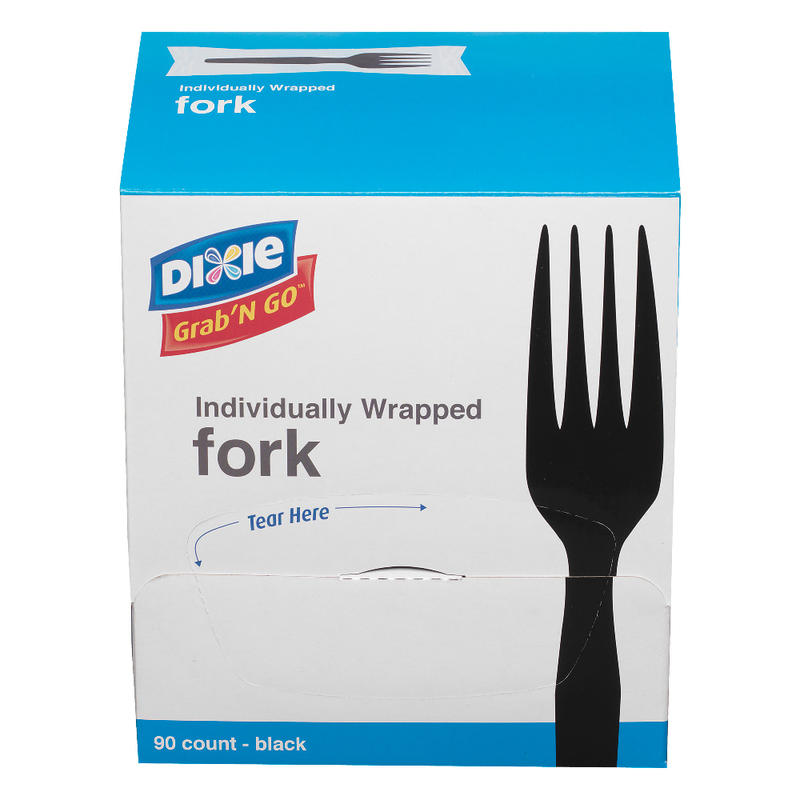 Dixie GrabN Go Forks, Black, 90 Per Box, Pack Of 6 Boxes MPN:FM5W540