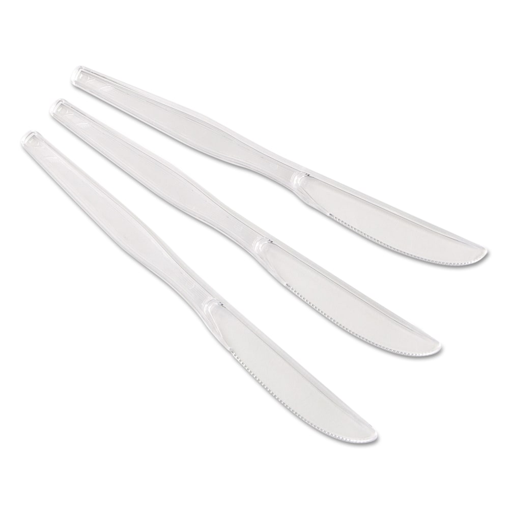 Dixie Heavyweight Polystyrene Knives, Clear, Carton Of 1, 000 Knives MPN:KH017